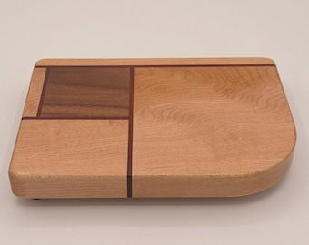 Mid-Century Inspired Sushi Board – Architectural Hard Maple & Padauk Design