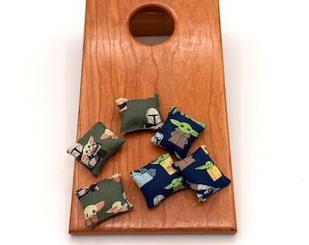 Handcrafted Mini Cornhole Game – Cherry Board – Travel & Tabletop Game