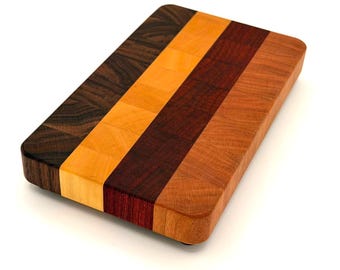 Handcrafted End Grain Cutting Board – Walnut, Cherry & Exotic Hardwoods