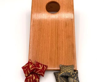 Handcrafted Mini Cornhole Game – Cherry Board – Travel & Tabletop Game