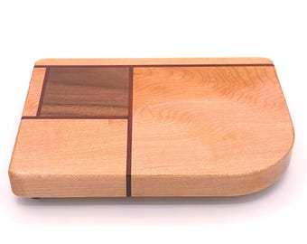 Mid-Century Inspired Sushi Board – Architectural Hard Maple & Padauk Design