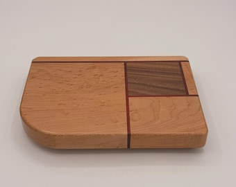 Modern Hardwood Sushi Board with Padauk Inlay – Frank Lloyd Wright Inspired