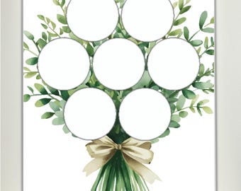 US 25x33 cm | JUMBO muffinsask-insats | Enkel bukett | Digital nedladdning + instruktioner