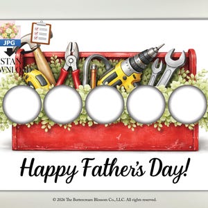 US 10x14" | STANDARD Mall för insats till muffinsbukett för fars dag | Digital nedladdning + vägbeskrivning