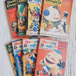 Vintage Humpty Dumpty Magazine, amazing images, history, animals, color magazine, kids magazine, 1950s, vintage magazines, children’s mag