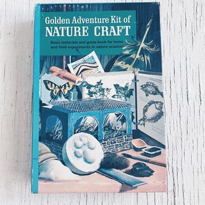 Vintage Golden Adventure Kit of Nature Craft golden adventure science kit, science kit, vintage science supplies, terrariums, nature album