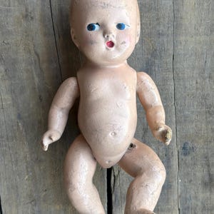 Vintage Antiqu Doll, composition bisque original baby and body French choc, Bisque, dory, vintage dolls, vintage bisque baby doll