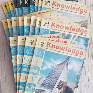 Vintage Knowledge Encyclopedia Magazine, amazing science, history, animals, color magazine that grows into an encyclopedia, vol. 1-3 #1