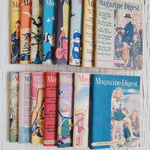 Vintage Magazin Digest 1940er Jahre, Vintage Magazin, Vintage Bilder, Zeitschrift Vintage Buch Vintage Artikel, 1950er Jahre Nachrichten, Kurzgeschichten