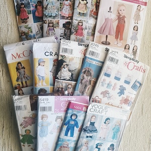 Vintage Doll Pattern- vintage doll clothes vintage sewing patterns vintage children’s sewing pattern simplicity, vogue, Mccalls, butterick