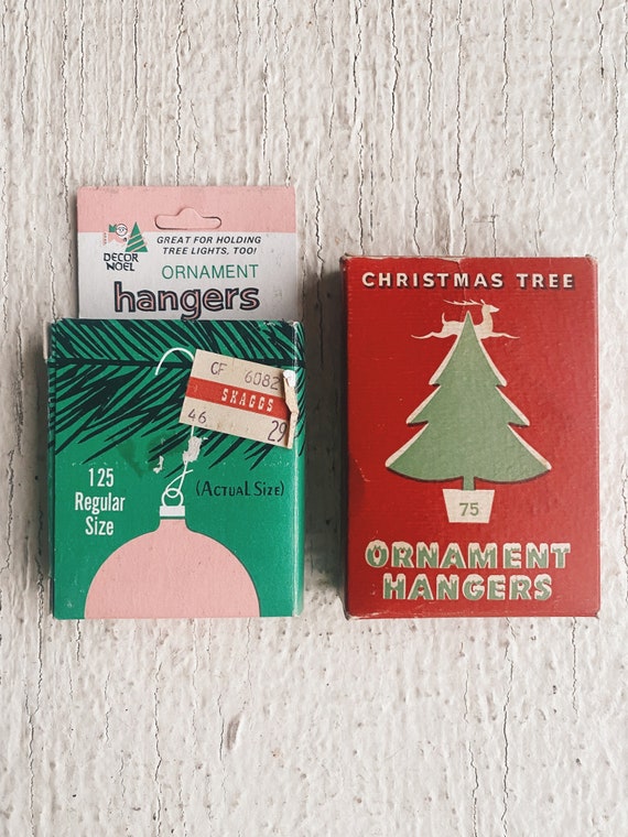 Vintage Ornament Hangers Original Vintage Box, Tree Ornaments, Tree  Christmas Tree Ornament Hangers, Decor Noel Tree, Green & Pink, Red Tree 