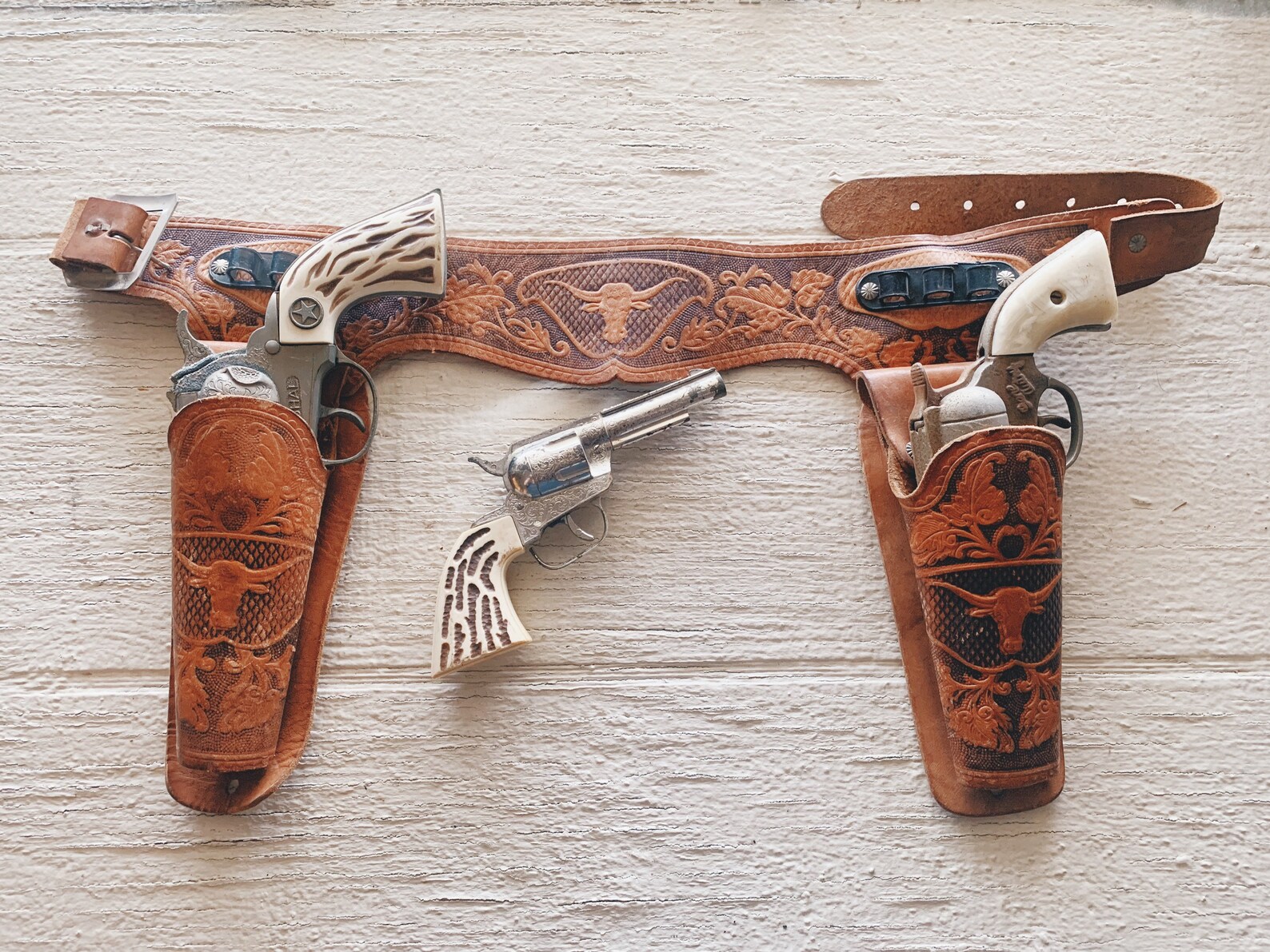 Vintage Kids Toy Gun Belt Holsters and Guns Gene Autry Etsy