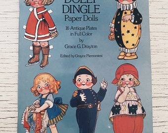 Vintage Adventures of Dolly Dingle papieren poppen vintage papieren pop papieren poppen poppen modepoppen Grace G Drayton Campbell Dover PD1
