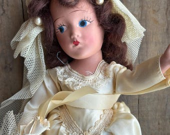Vintage Antiqu Doll, Composition Bisque Original Baby and Body