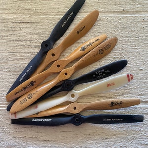 Vintage Top Flight Wooden Airplane Propeller small mode airplane supplies aviation decor, assemblage master air, rev up kavan 11 7 3/4, 11 7