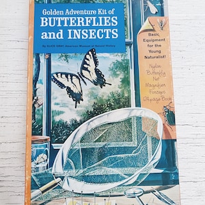 Vintage Golden Adventure Kit Schmetterlinge und Insekten goldenes Abenteuer Wissenschafts-Kit, Wissenschafts-Kit, Vintage-Wissenschaftsbedarf