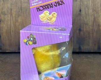Vintage Windup Easter Fuzzy Chick Toy (1) Chick Clockwork Made by