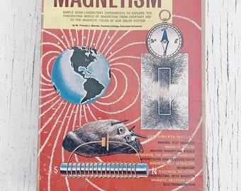Vintage Golden Adventure Kit of Magnetism golden adventure science kit, science kit, vintage science supplies, magnet, rocks, compass