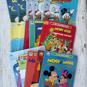 Vintage Golden Children’s coloring books- 80’s and 90’s coloring book, Golden coloring books, vintage kids book, vintage book, Disney Mickey