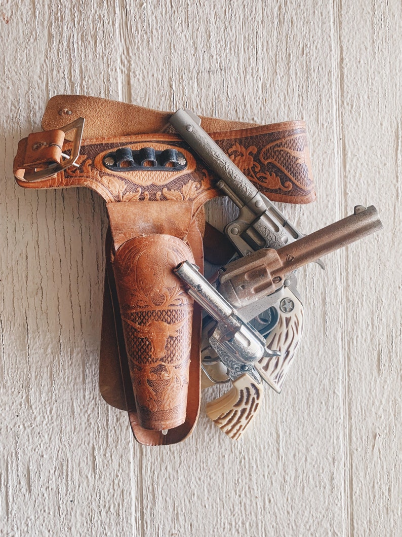 Vintage Kids Toy Gun Belt Holsters and Guns Gene Autry Etsy