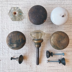 Vintage hardware, vintage drawer handle, door handle, Handles, drawer pull, knob, metal knob, hardware, industrial knobs, cast iron, crystal
