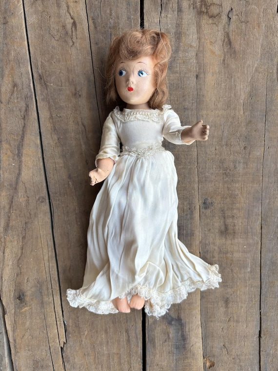 1920年代France antique bisque doll Vintage Antiqu Doll, Composition Bisque Original Baby and Body