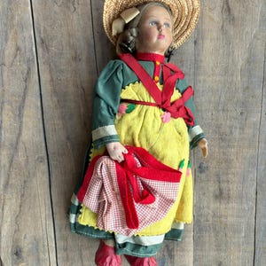 【antique doll】lithograph vintage Artist Doll Old Doll Porcelain Head 93 Cm. Condition See | eBay