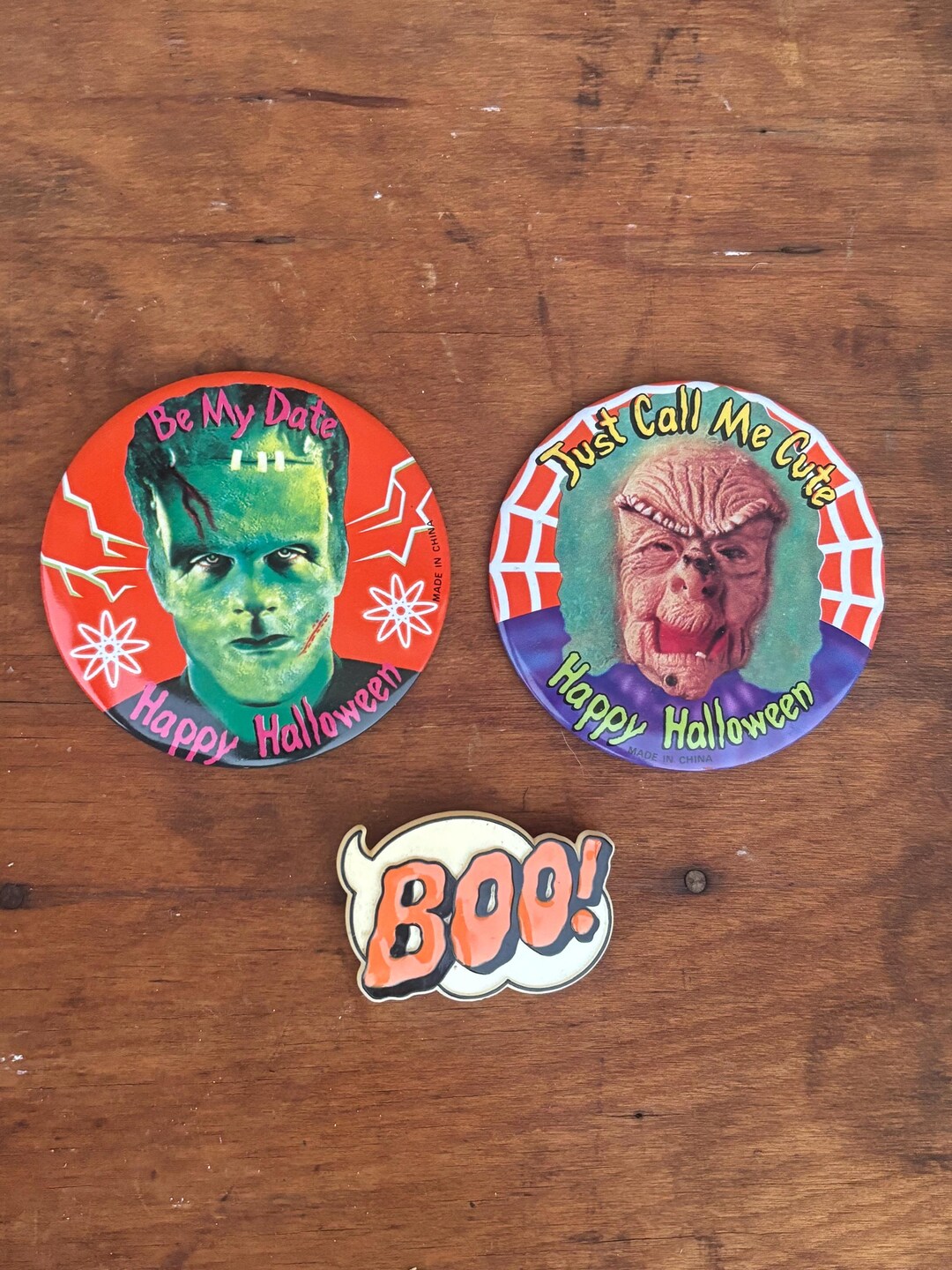 Vintage Halloween Pins, Pin Back Buttons, Memorabilia, Collectible Old ...