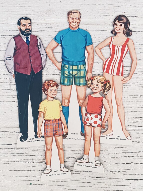 Vintage Family Affair 1968 Paper Dolls Fashion Original Vintage