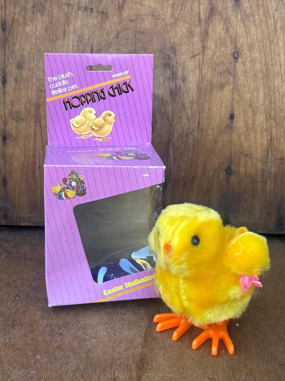ヨネザワ製 Happy Chick フリクション ブリキ玩具※値下げしました Vintage Windup Easter Fuzzy Chick Toy (1) Chick Clockwork Made by