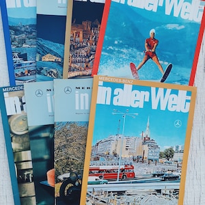 Vintage In Aller Welt Magazine- car magazine, travel, muscle car, vintage cars, vintage magazine, photo, 1960s mans magazine Mercedes