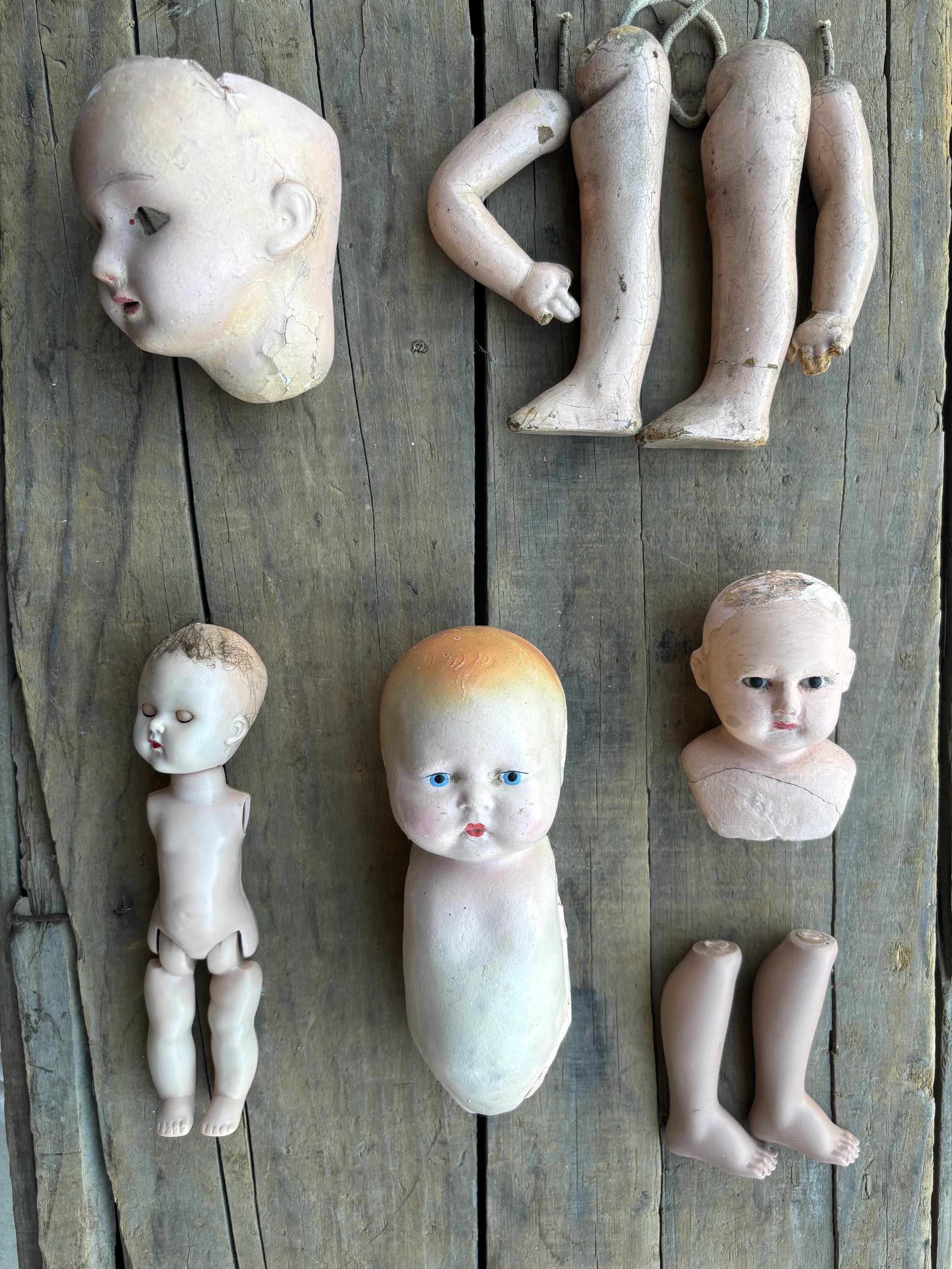 Baby Doll Old Doll Parts Vintage Composition Doll Parts, Doll Leg