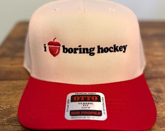 Carolina Hockey “I Love Boring Hockey” Embroidered Otto Snapback Hat