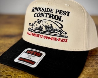 Gorra Otto de Rinkside Pest Control, color natural y negro, inspirada en la NHL y los Panthers