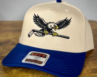 Gorra snapback Otto con águila calva de USA Hockey, color natural/azul - Patriótica olímpica
