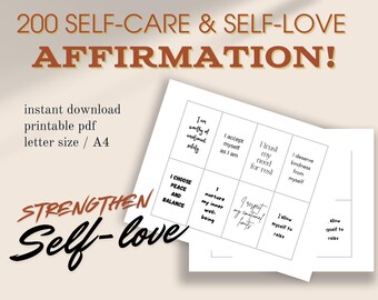 Self Love Affirmation Cards mini quote cards