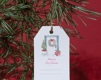 Gift Tag Design for Christmas Presents, Printableabels, Festive, Digital Download, A4 Printable Tags