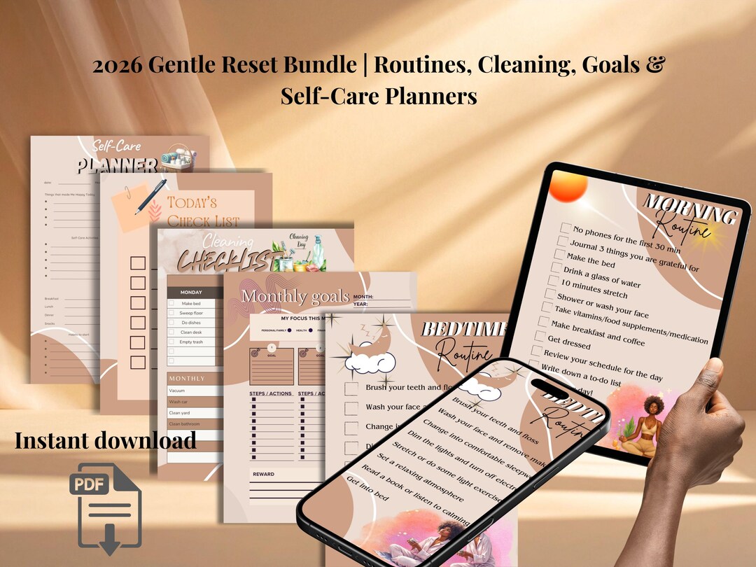Life Reset Bundle | Daily Routines, Self-care & Goal Planning ...