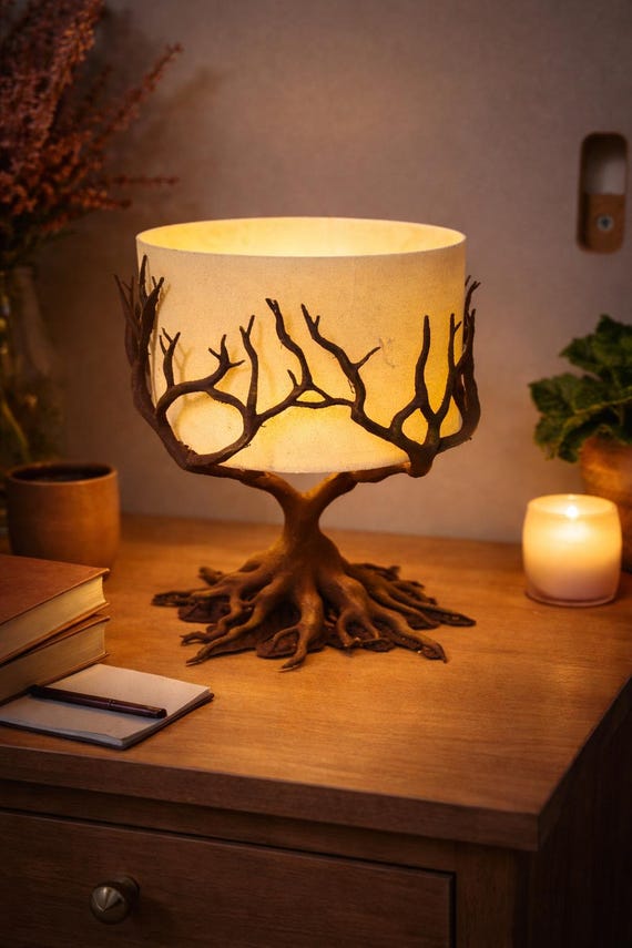 Tree of Life Table Night Lamp, Nature Inspired Home Decor