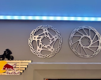 Mountain Bike Rotor Wall Art – Laser Cut Plywood Disc Brake Decor