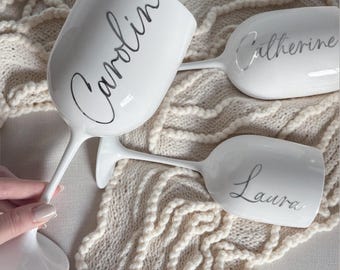 Copa de vino de plástico irrompible personalizada, copa para despedida de soltera con nombre personalizado