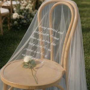 We Saved You a Seat Wedding Memorial Chair Drape, In Loving Memory Reserved Sign, Ceremony Tribute Banner