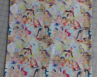 K-Pop Huntrix Water Paint Custom Print 1 Yard Fabric Seamless Design App 59x36