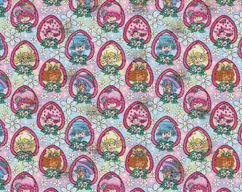 Strawberry Shortcake Characters Custom Print 1 Yard Fabric Seamless Design 59x36