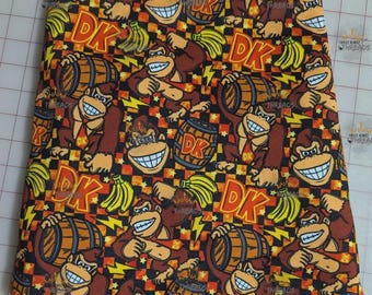 Donkey Kong Checkers Custom Print 1 Yard Fabric Seamless Design Approx 59x36