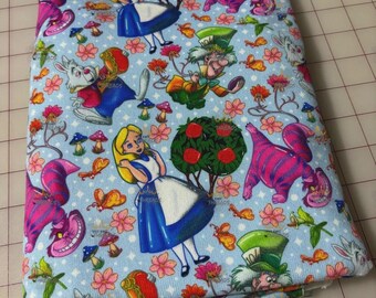 Alice Wonderland Cartoon Custom Print 1 Yard Fabric Seamless Design Appr 59x36