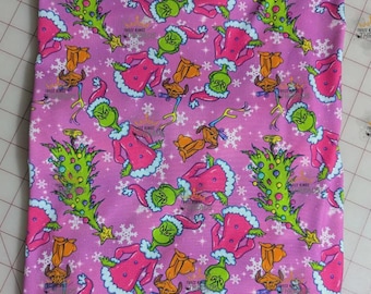 The Grinch Christmas Pink Custom Print 1 Yard Fabric Seamless Design Appro 59x36