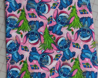 Christmas Stitch Pink X-Mas Custom Print 1 Yard Fabric Seamless Design Appr59x36