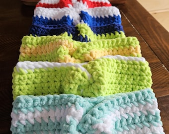 Super warm Crochet earwarmers size Teen/Adult 20" around