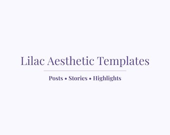 Lilac Elegant Instagram Templates – Feminine Canva Pack